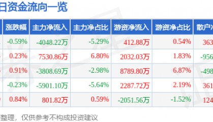 股票行情快报:中国神华(601088)9月25日主力资金净卖出4048.22万元